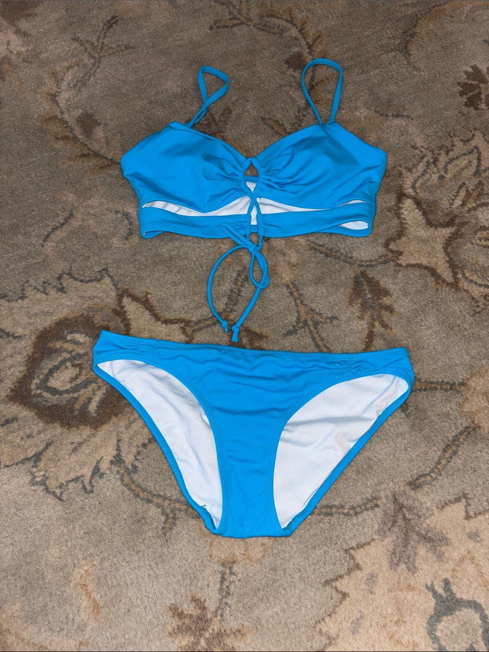PINK Victoria's Secret Bright Blue Two-Piece Bikini